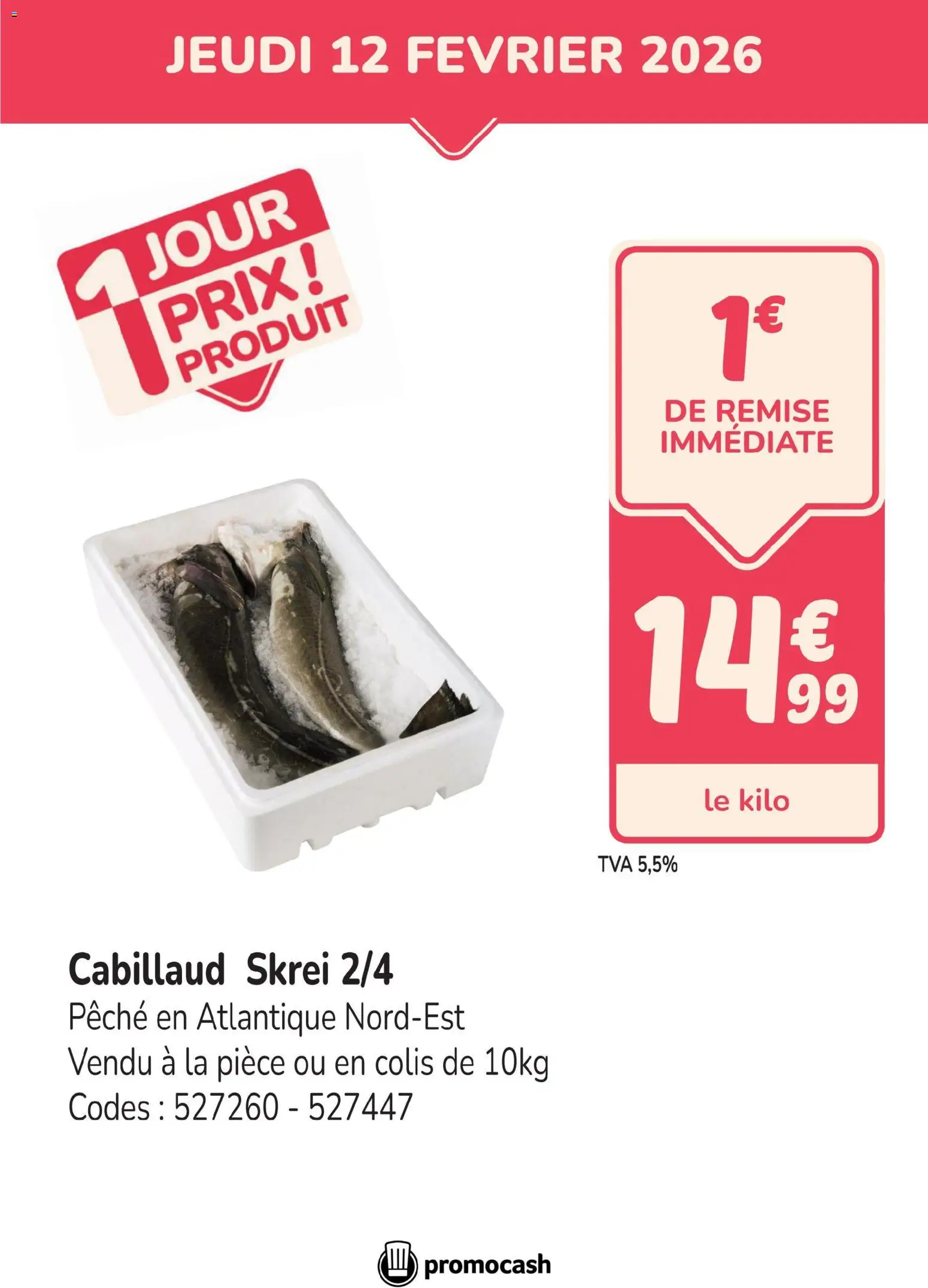 Prévisualisation de PROMO cabillaud du magasin Promocash formulaire valide 12/02/2026