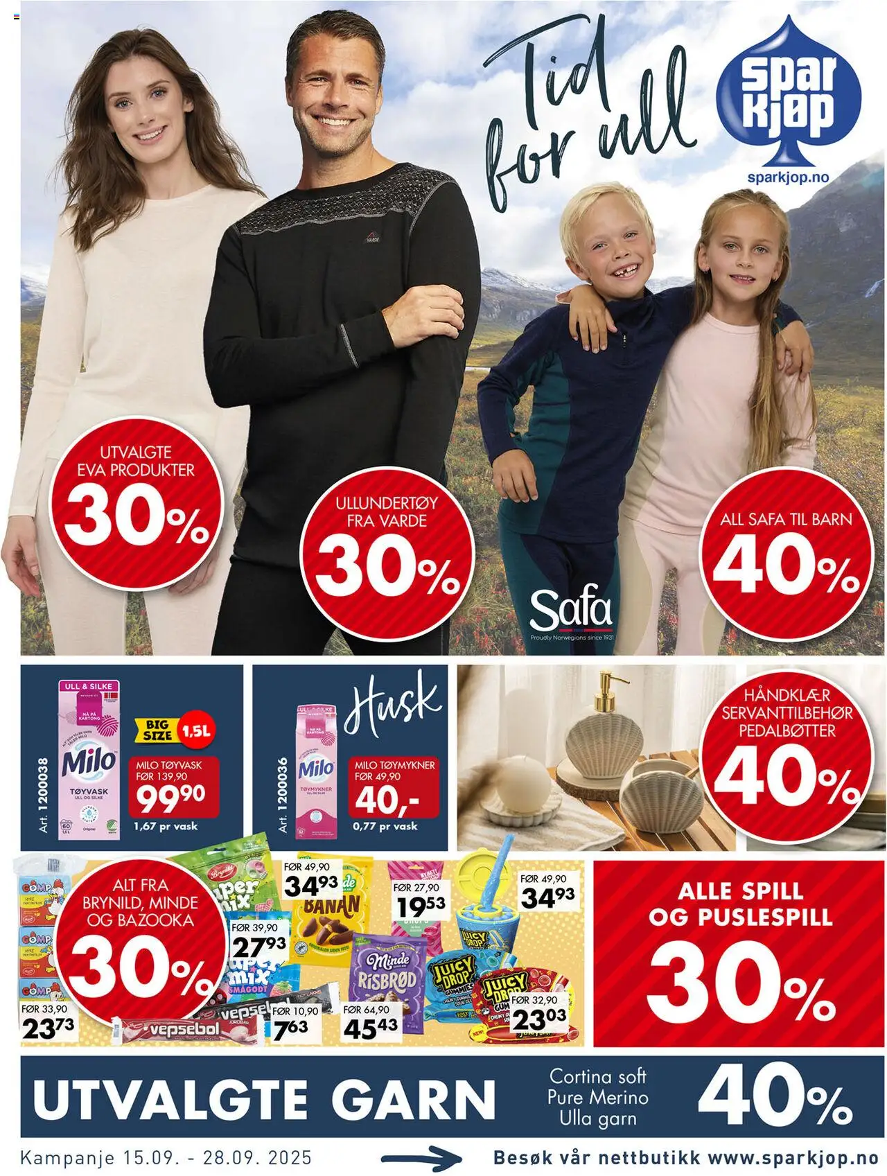 Kundeavis Spar Kjøp gyldig fra 15/09/2025 - Sidenummer 1