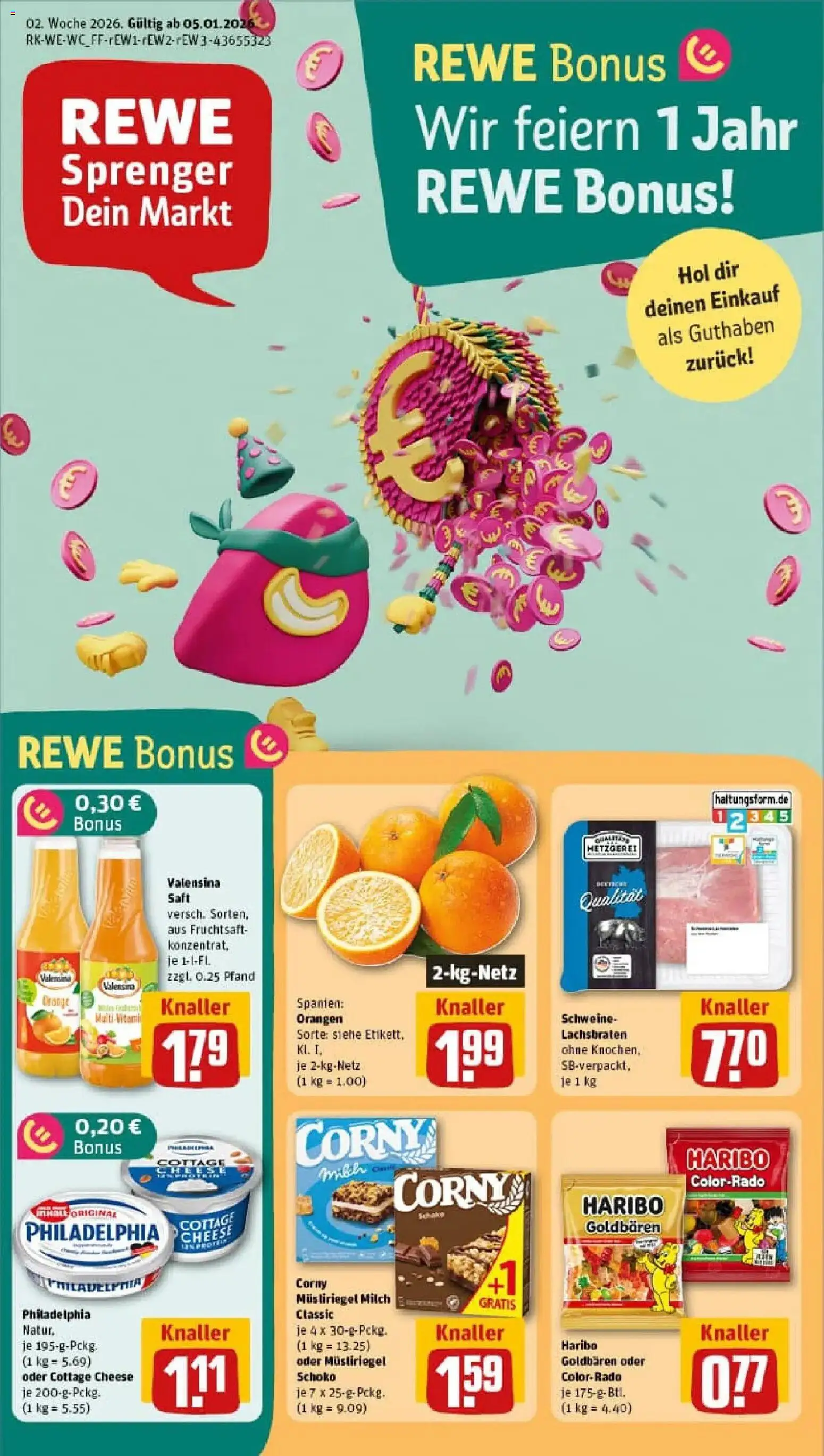 Vorschau von dem Prospekt des Geschäftes Rewe, gültig ab dem 04.01.2026