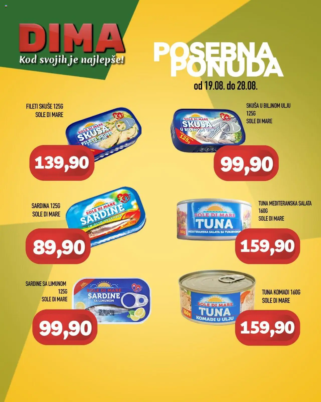 VP Dima katalog važi od 19.08.2025 - stranica 1 - Skuša, Tuna, Salata, Sardina, Sardine