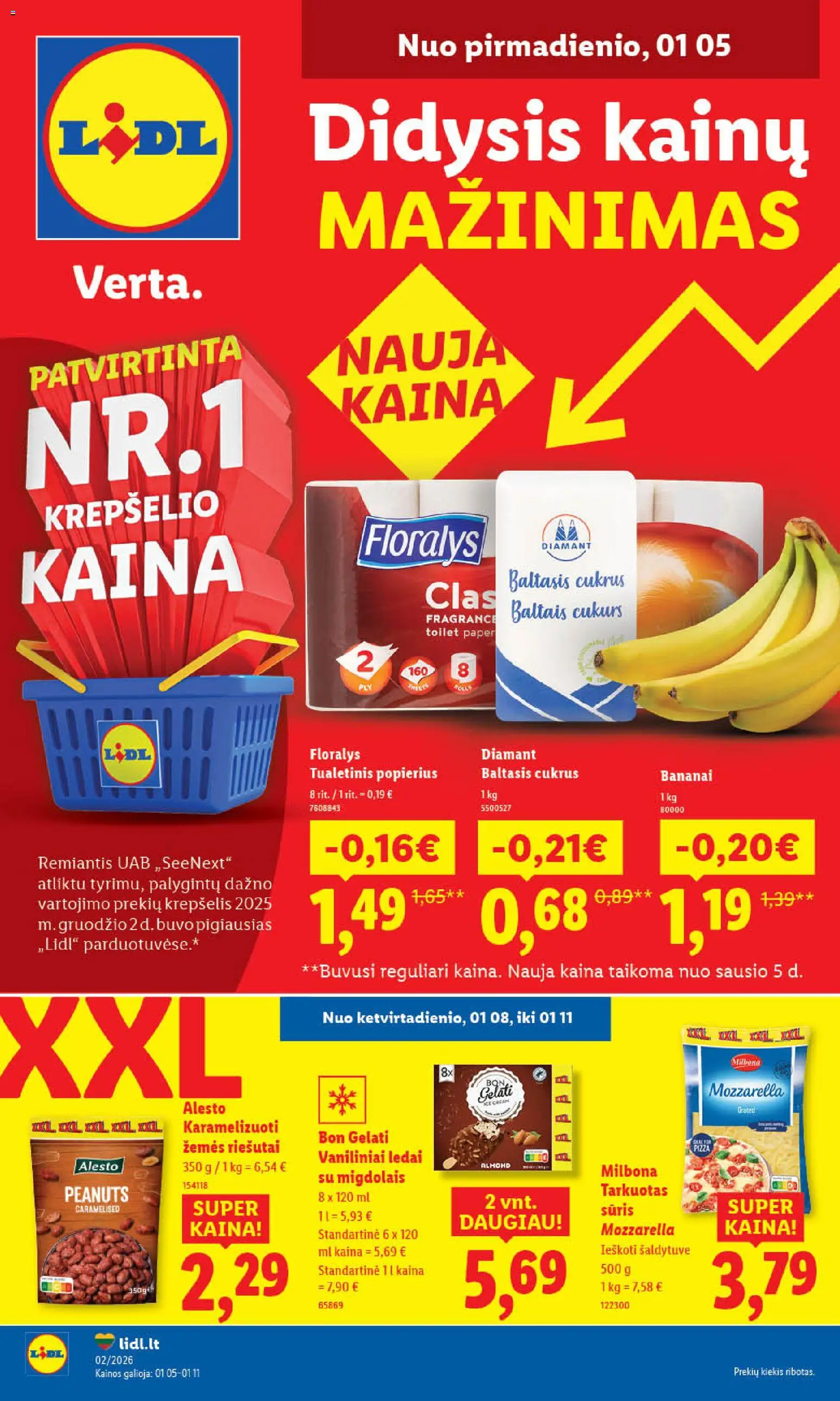 LIDL parduotuvės leidinio Leidinys galiojančio nuo 2026.01.05 peržiūra