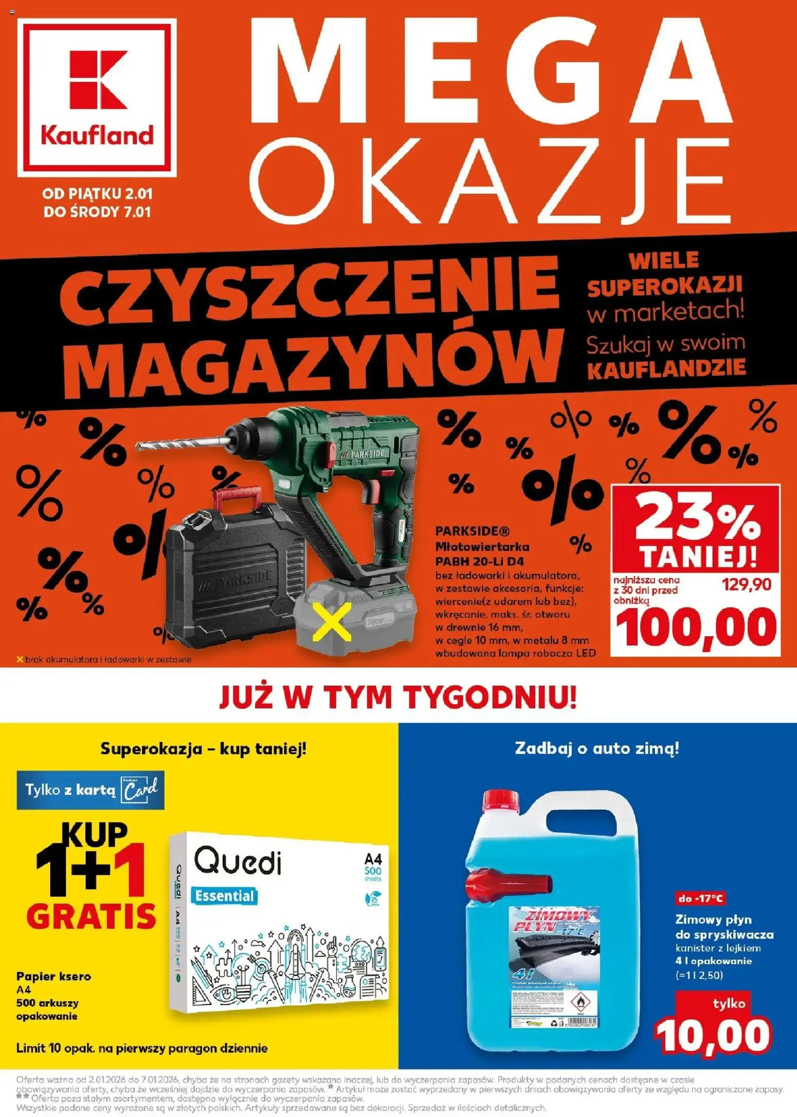 Pogląd gazetki "Mega okazje" ze sklepu Kaufland ważnej od 02.01.2026