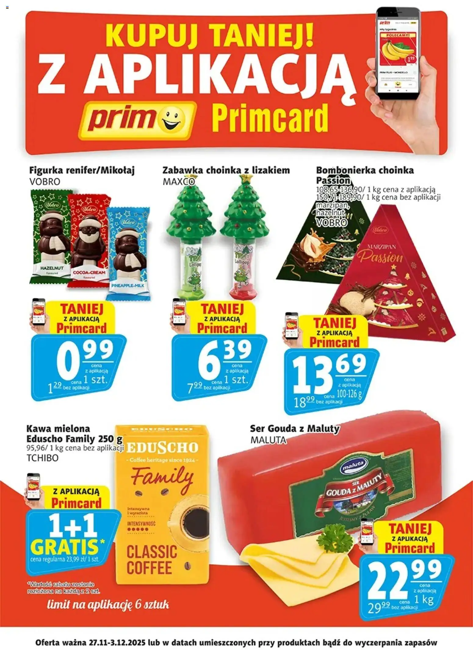 Pogląd gazetki "Promocje Primcard" ze sklepu Prim Market ważnej od 27.11.2025