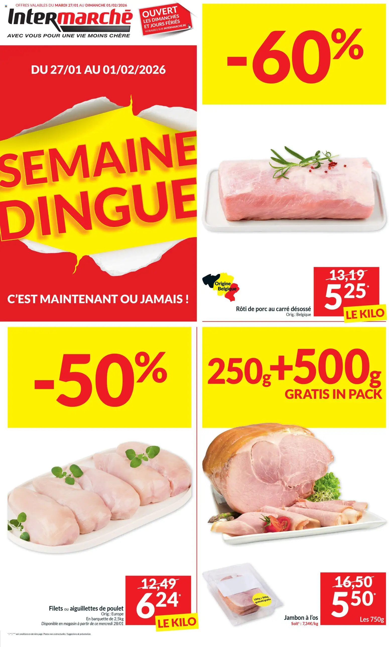 Voorbeeld van Folder de la semaine 5 van winkel Intermarché geldig vanaf 27/01/2026