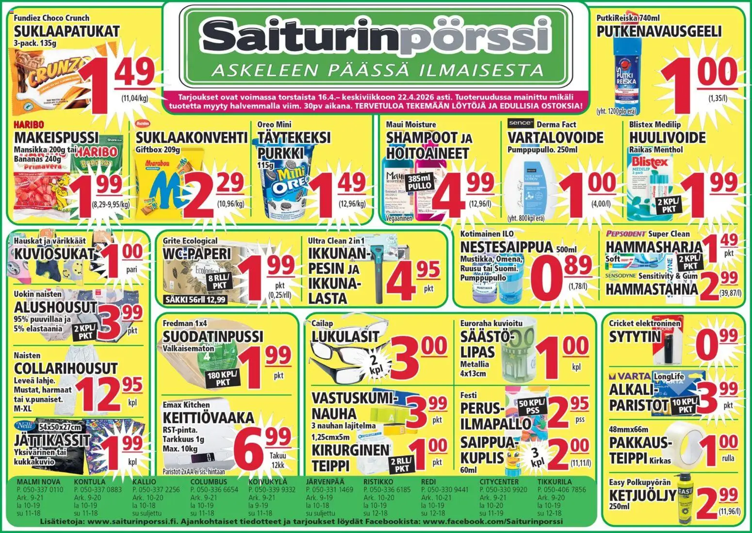 Kaupan Saiturinpörssi Saiturinpörssi tarjoukset esikatselu, voimassa 16/04/2026