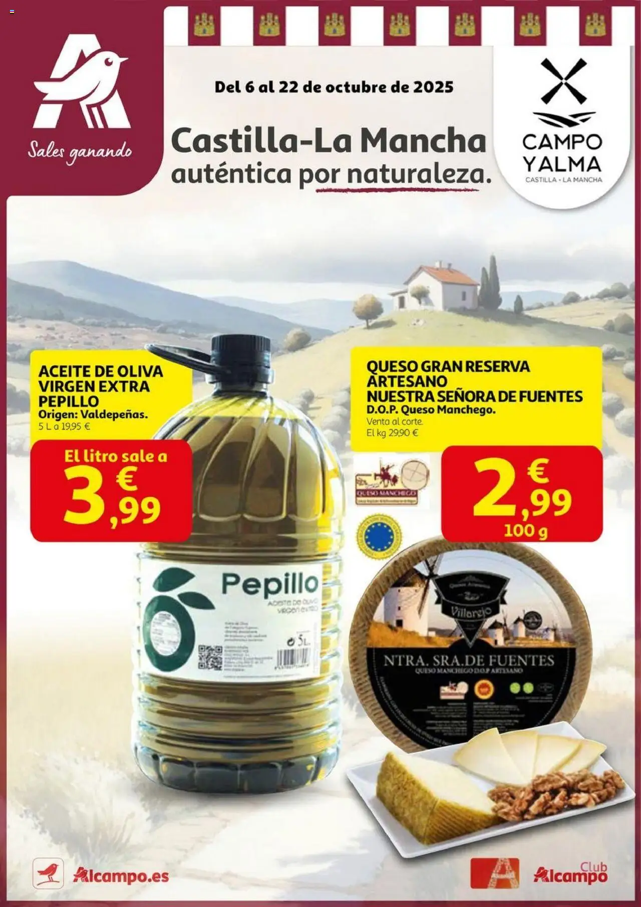 Alcampo folleto 06/10/2025 - 22/10/2025 > Castilla La Mancha auténtica por naturaleza