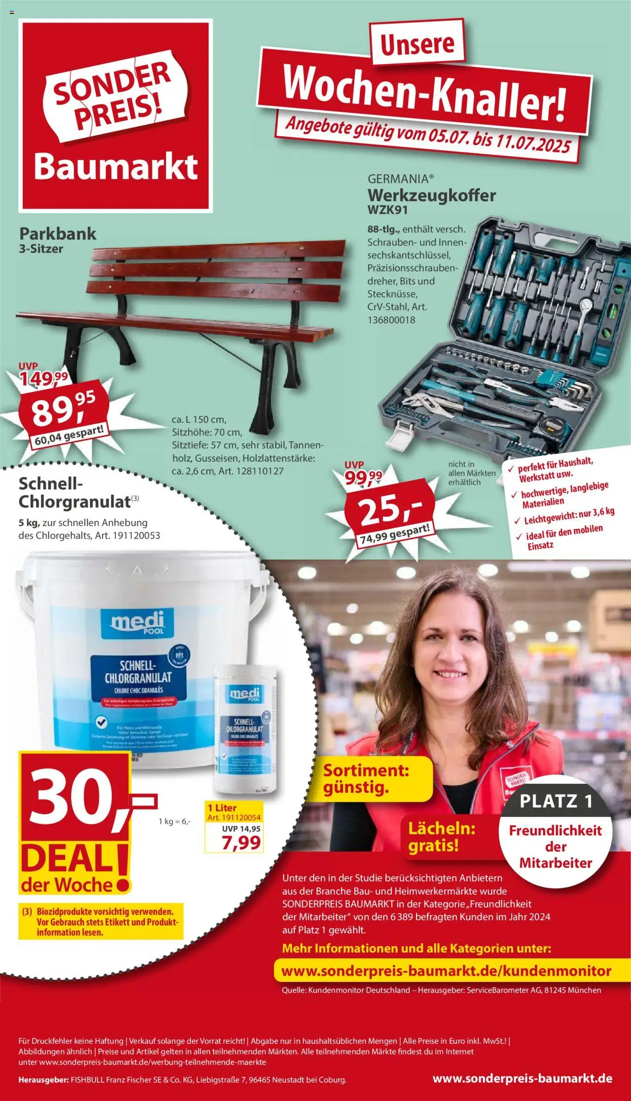 Sonderpreis Baumarkt Prospekt (vom 05.07.2025 - 11.07.2025)