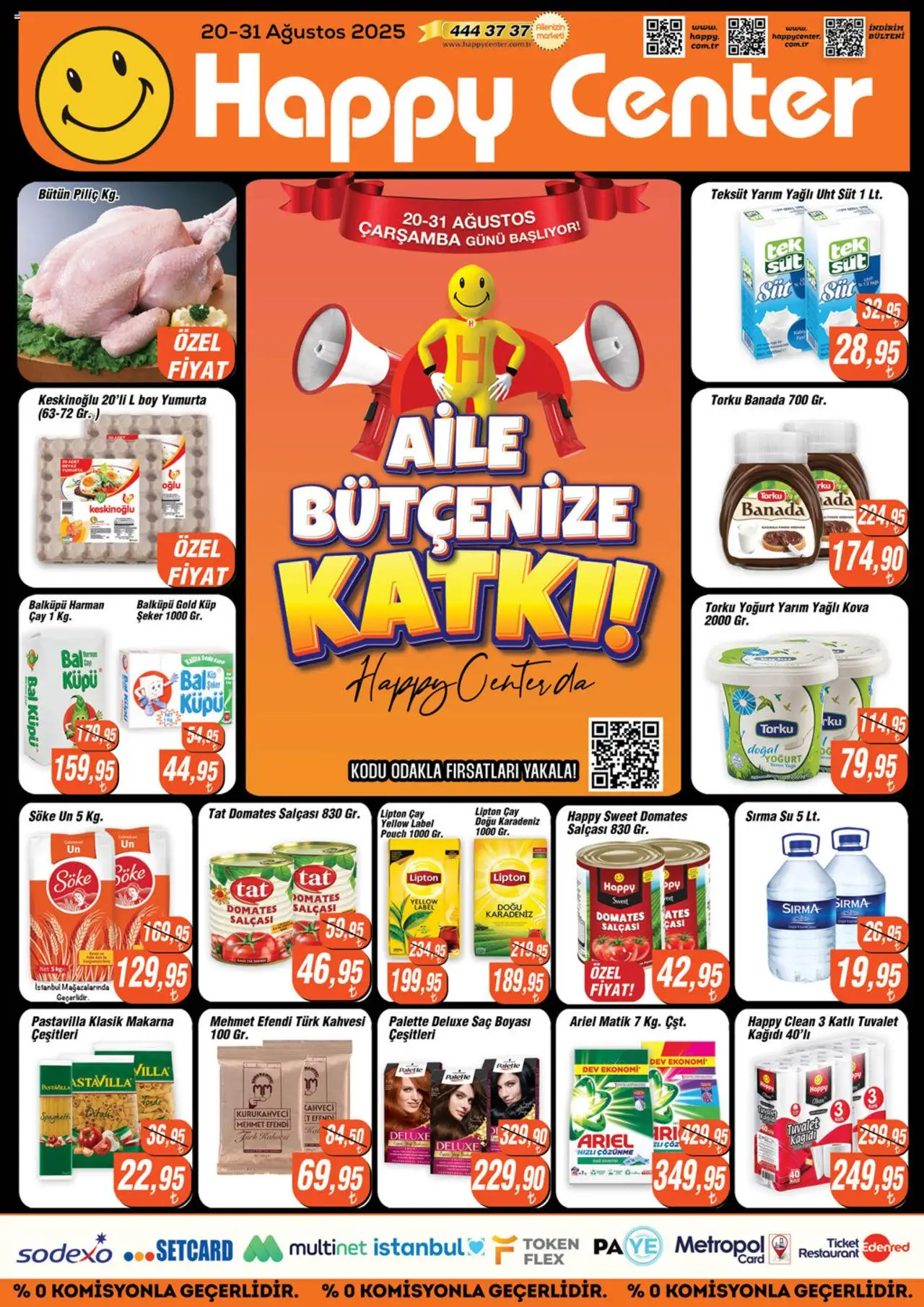 Happy Center Katalog 20 Ağustos 2025 - Broşür, Indirim - Sayfa numarası 1