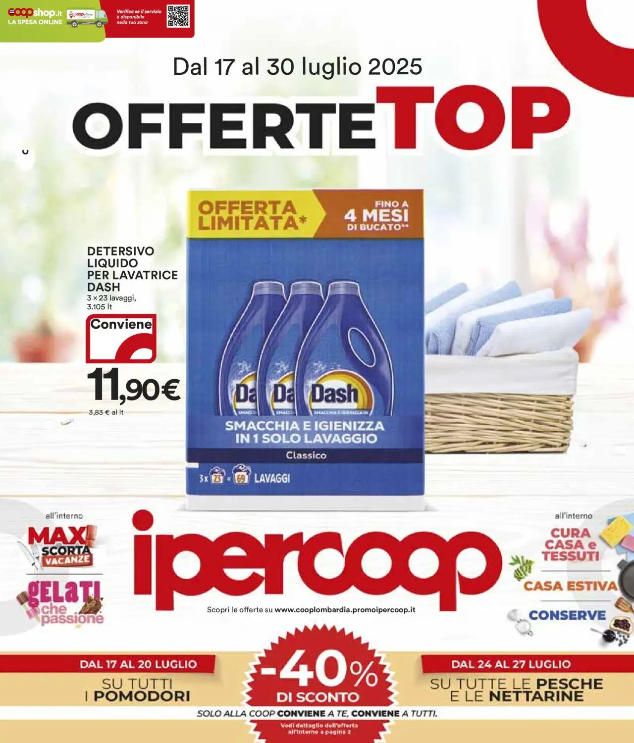Volantino Ipercoop valido da 17/07/2025 numero di pagina 1