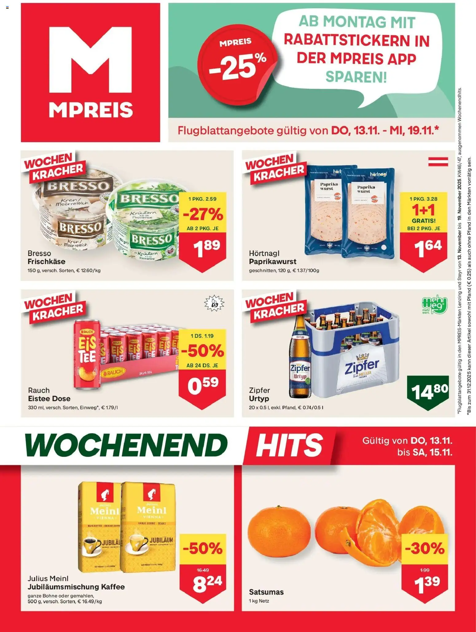 Vorschau der Angebote: MPREIS Steyr gültig ab 13.11.2025