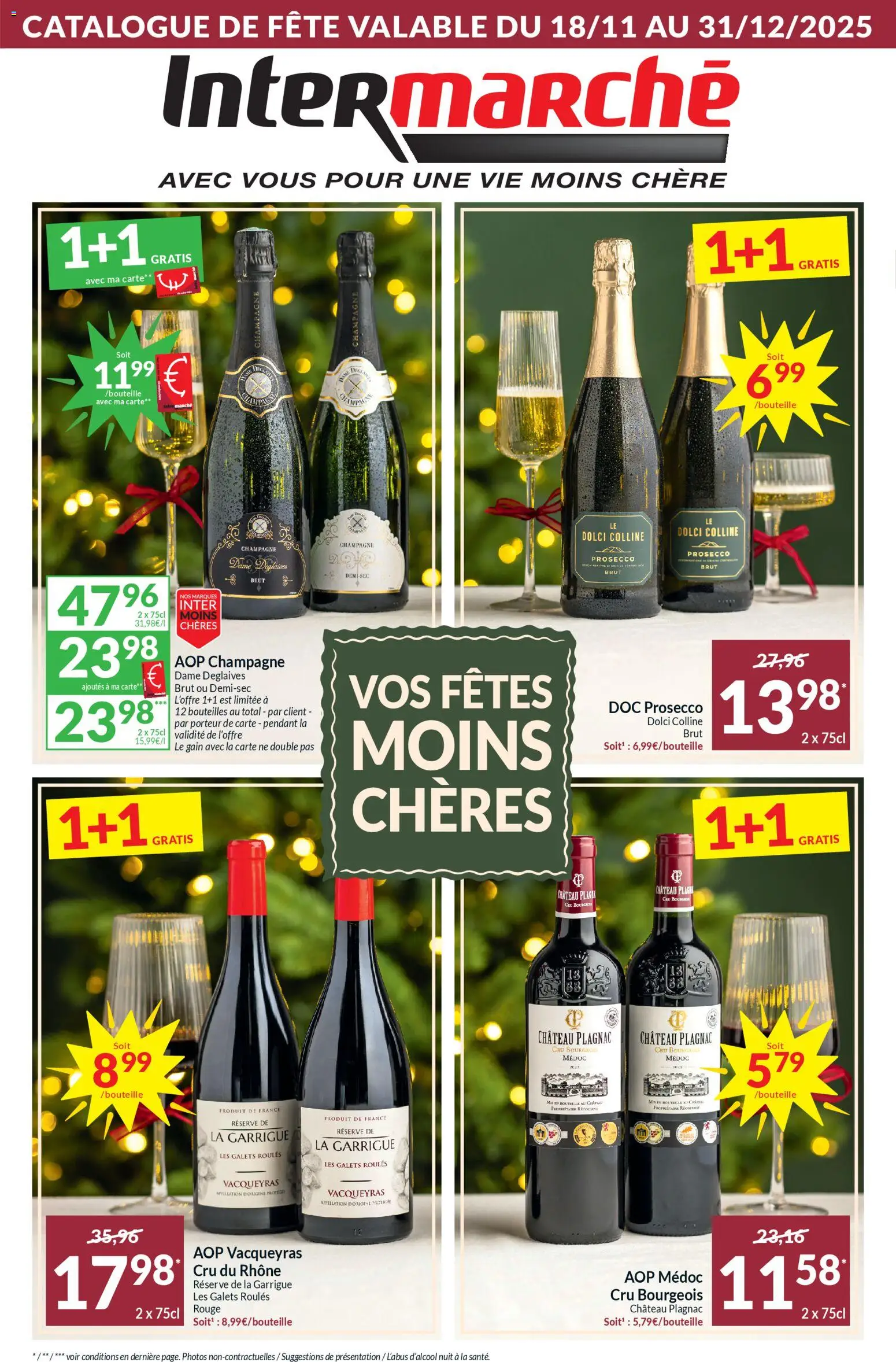 Voorbeeld van Toutes nos offres pour vos fêtes moins chères van winkel Intermarché geldig vanaf 18/11/2025 - NOS, La, Champagne, Prosecco