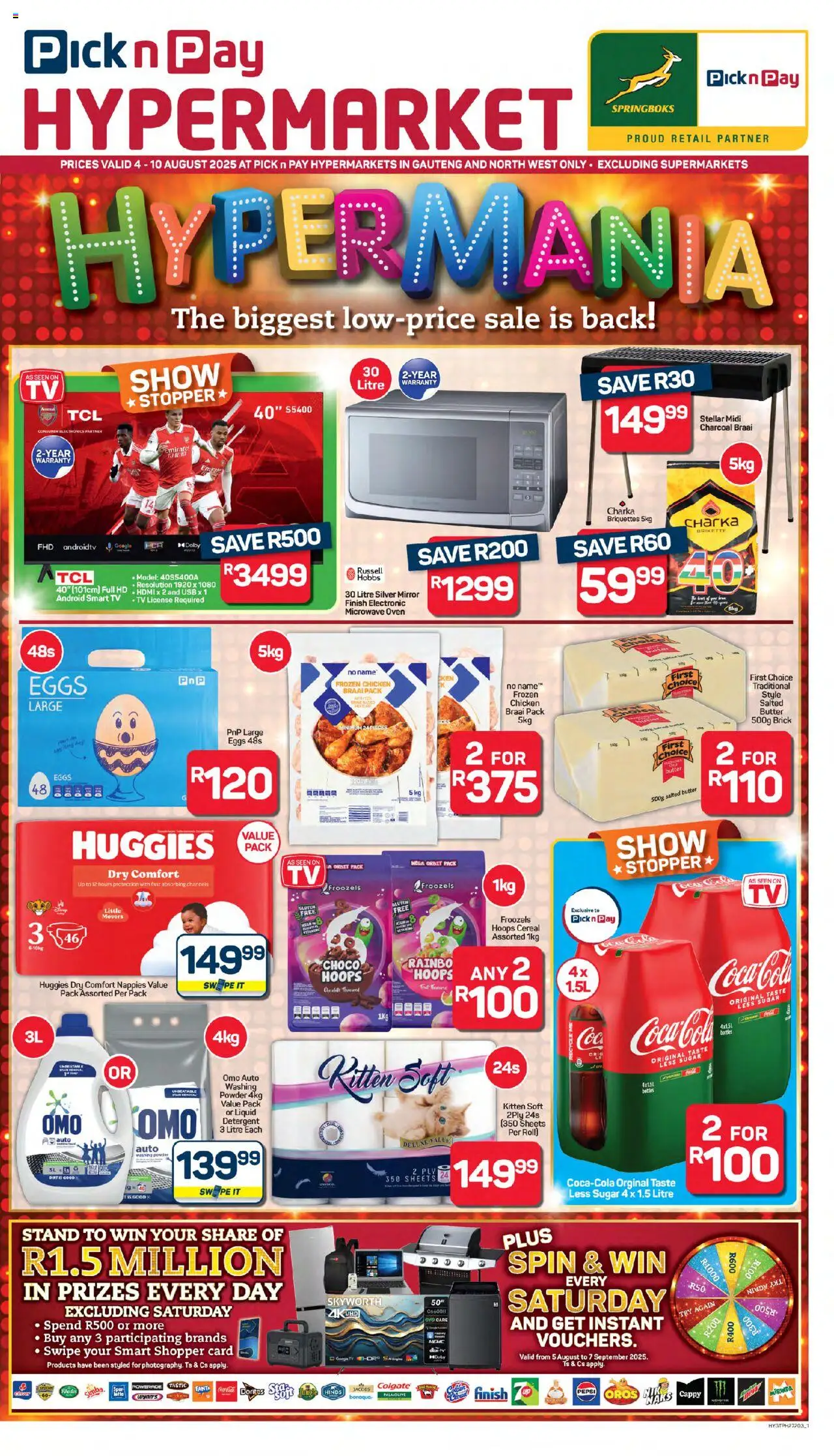 Pick n Pay Inland provinces - Hypermarket Specials from 04/08 - 10/08/2025 > Promotions