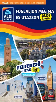 Aldi - Utazás katalógus megtekintése, amely érvényes 2025.08.28.-től