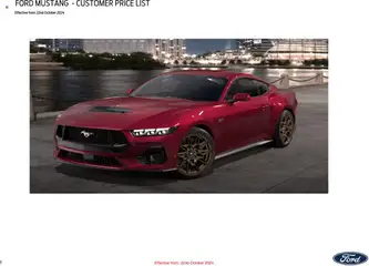 Preview of Ford Mustang 2025 valid from 22/10/2024