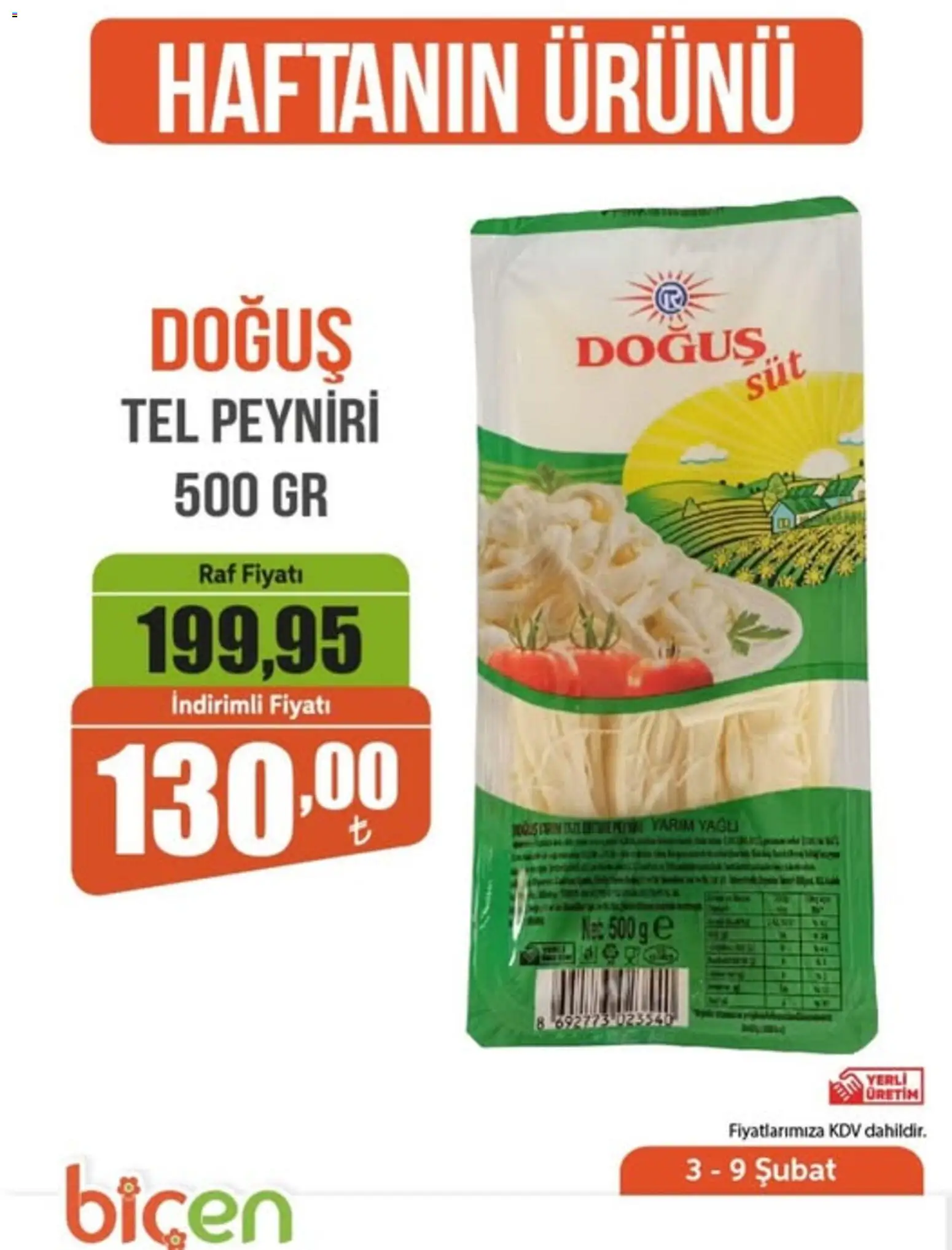 Biçen Market Haftanın Ürünü 03.02.2026 - Broşürünün önizlemesi