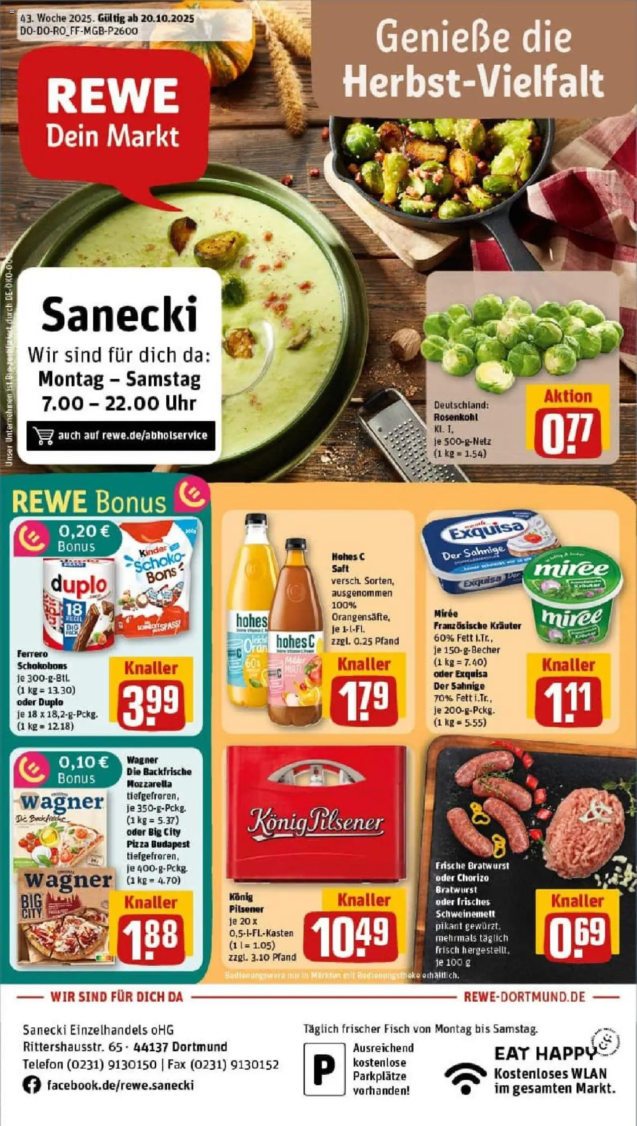 REWE Prospekt ab 20.10.2025 nächste Woche - Prospekt Dortmund	