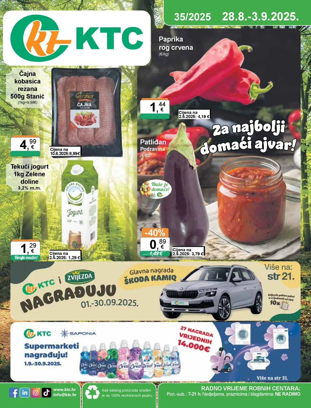 KTC aktualni Katalog vrijedi od 28.08.2025 - tjedna akcija broj stranice 1