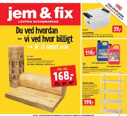 Eksempel på tilbudsavis Tilbudsavis fra butik Jem & fix gyldig fra 31/08/2025