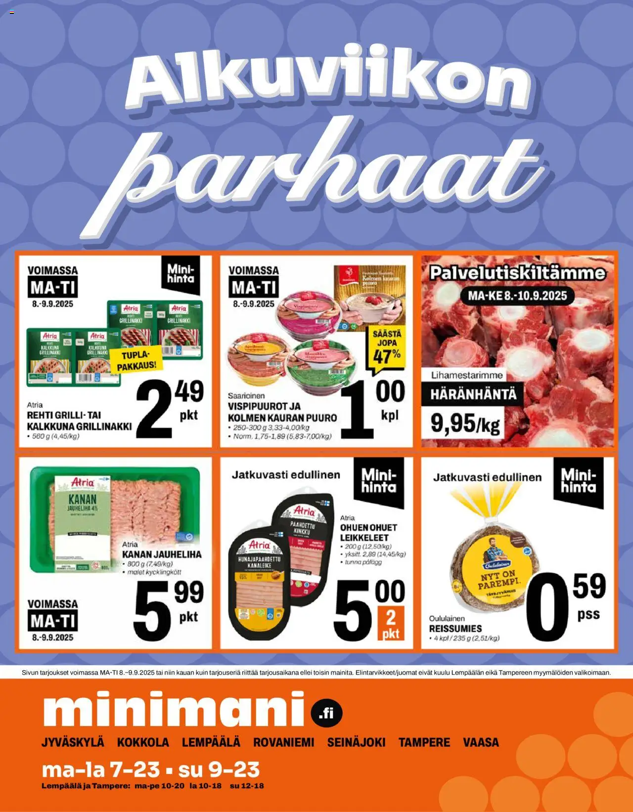 Minimani-kaupan Tarjoukset voimassa 08/09/2025 - Sivulla 1