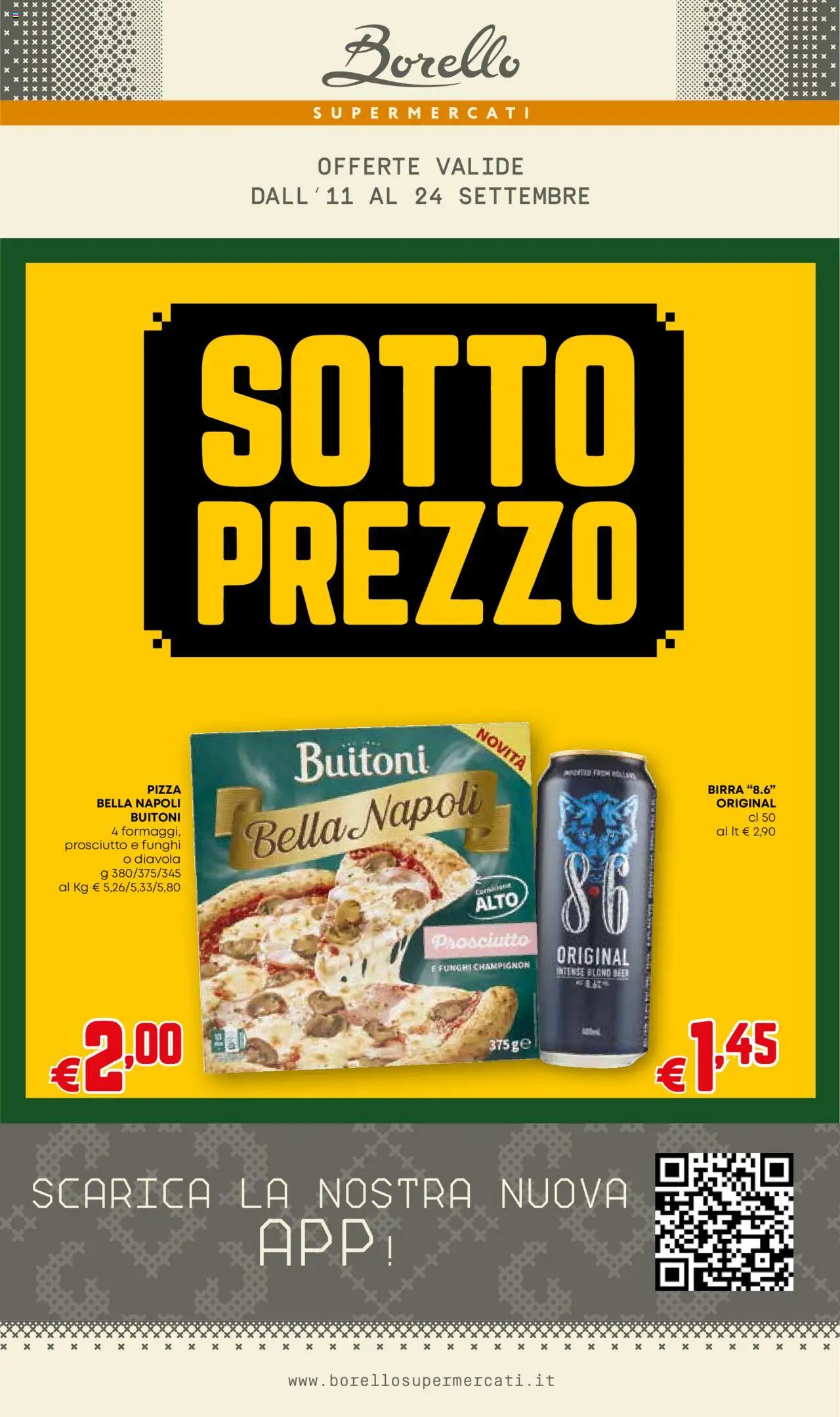 Volantino Borello Supermercati valido da 11/09/2025 numero di pagina 1