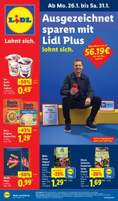 Vorschau von dem Prospekt des Geschäftes Lidl, gültig ab dem 26.01.2026