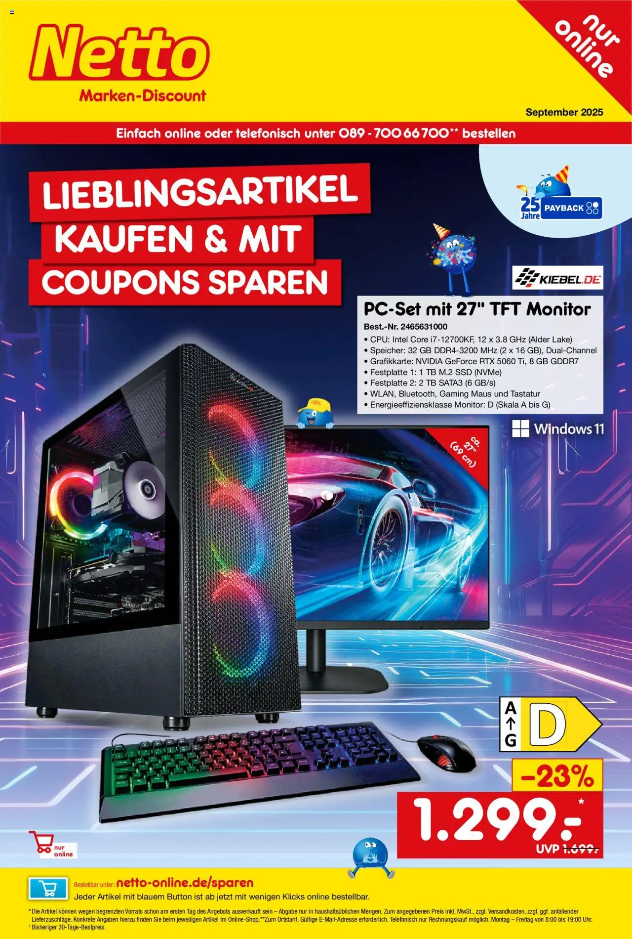 Netto Marken-Discount Online-Sonderangebote Lieblingsartikel (ab 01.09.2025) > Angebote