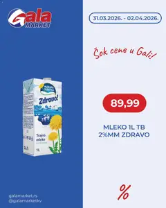 Pregled Gala MARKET kataloga - važi od 31.03.2026