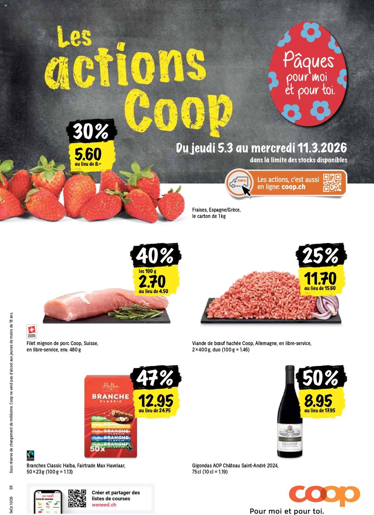 Vorschau des Merkblatts Coop aktionen FR vom Shop Coop gültig von 05.03.2026 bis 11.03.2026