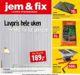 Forhåndsvis Kundeavis fra butikk Jem & Fix gyldig fra 17/08/2025