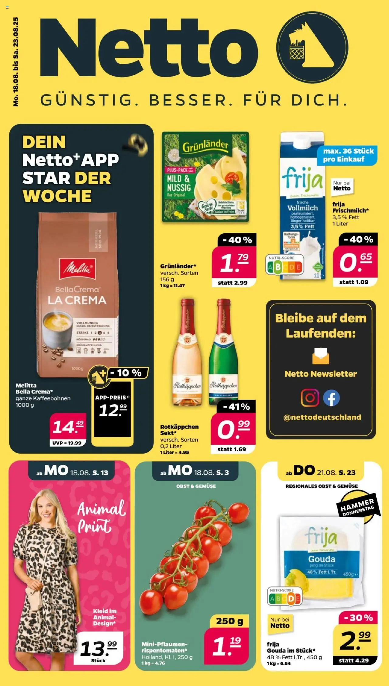 Netto Prospekt ab 18.08.2025 > zum Blättern nächste Woche