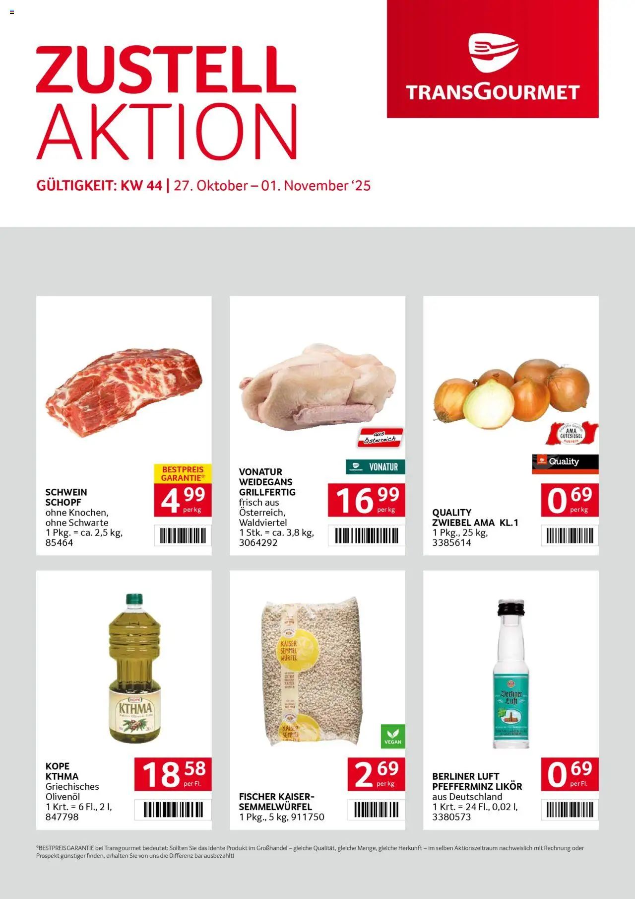  Transgourmet Zustellaktion ab (27.10.2025 - 01.11.2025) - Seite 1