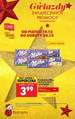 Pogląd gazetki "Gwiazdy" ze sklepu Biedronka ważnej od 19.12.2025