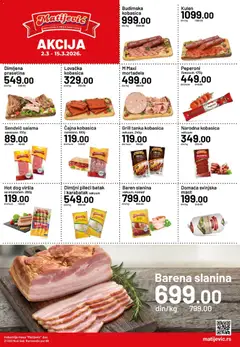 Pregled Matijevic kataloga - važi od 03.03.2026