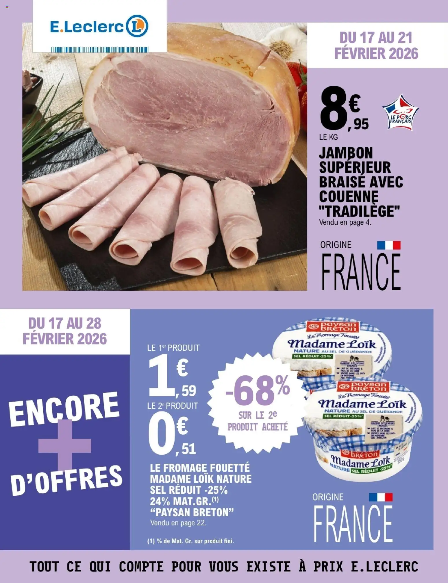 Prévisualisation de Catalogue le goût du frais du magasin E.Leclerc formulaire valide 17/02/2026
