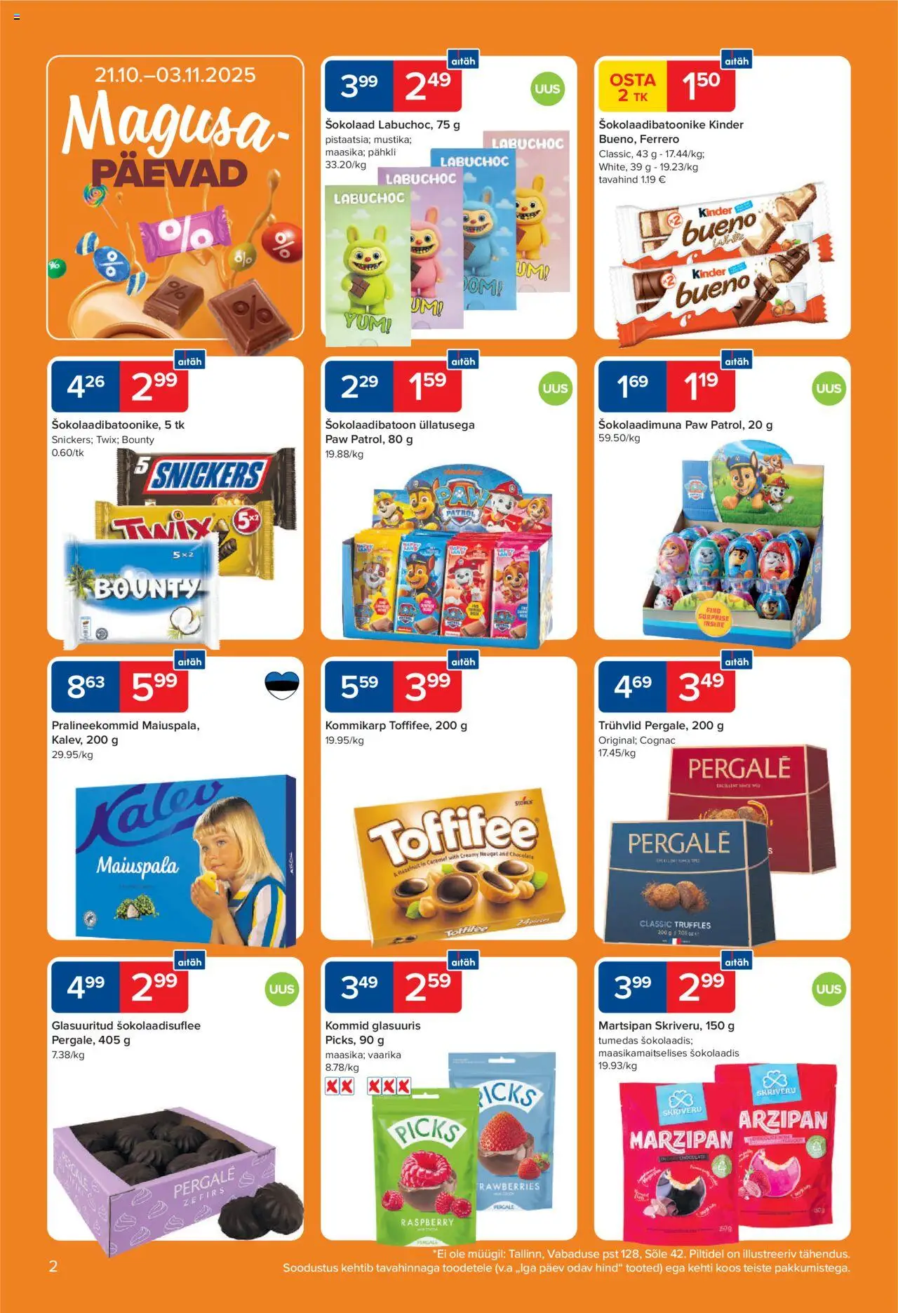 Maxima kliendilehe eelvaade alates 2025.10.21