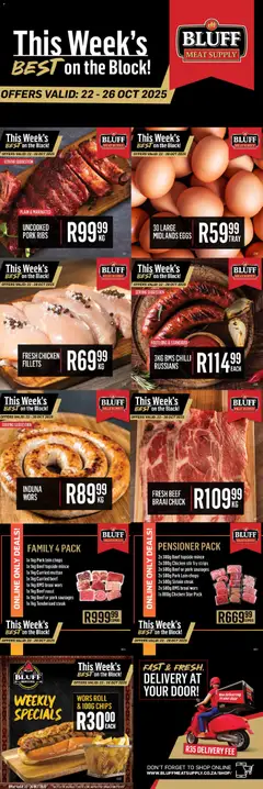 Preview of Bluff Meat Supply flyer valid from 22/10/2025
