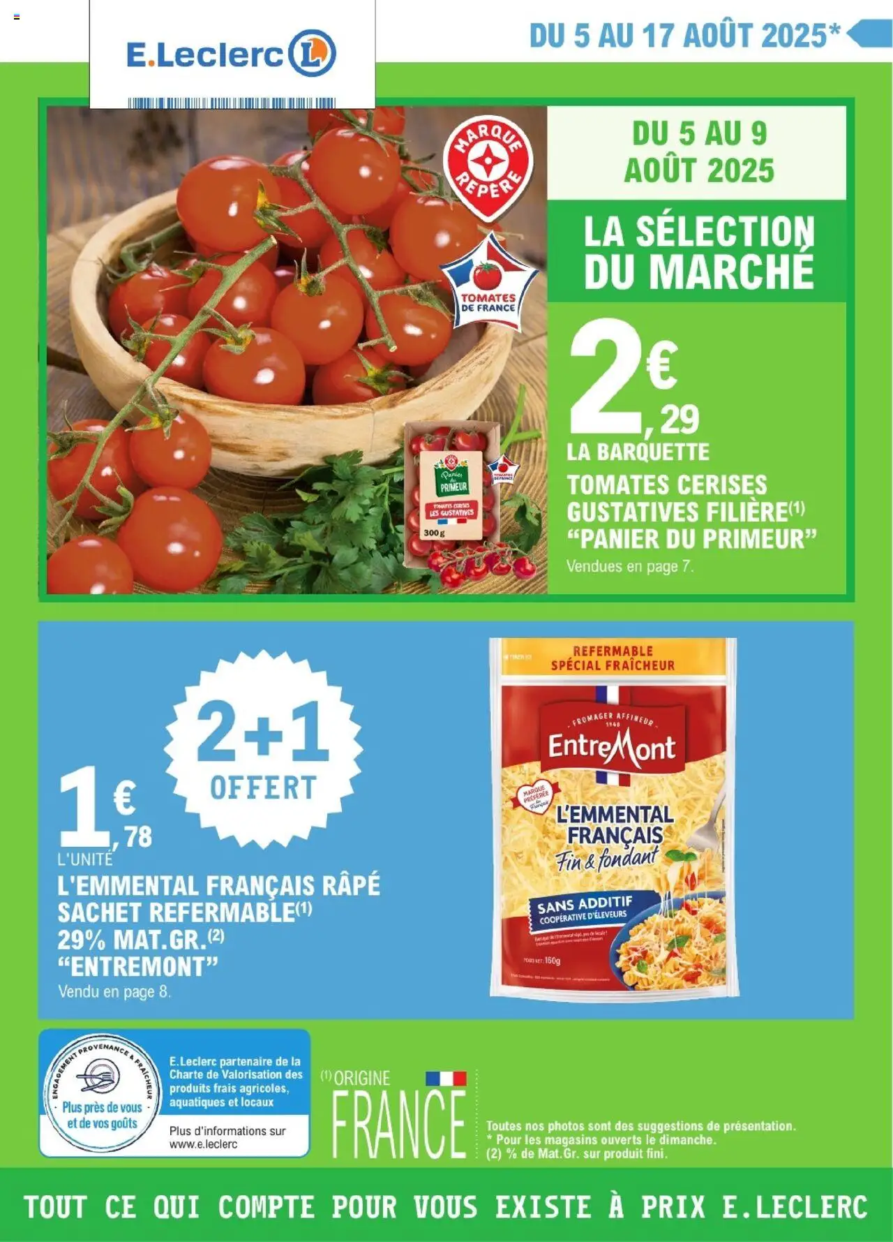 Catalogue de la semaine 32 de la boutique E.Leclerc valable du 05/08/2025 - Page numéro 1