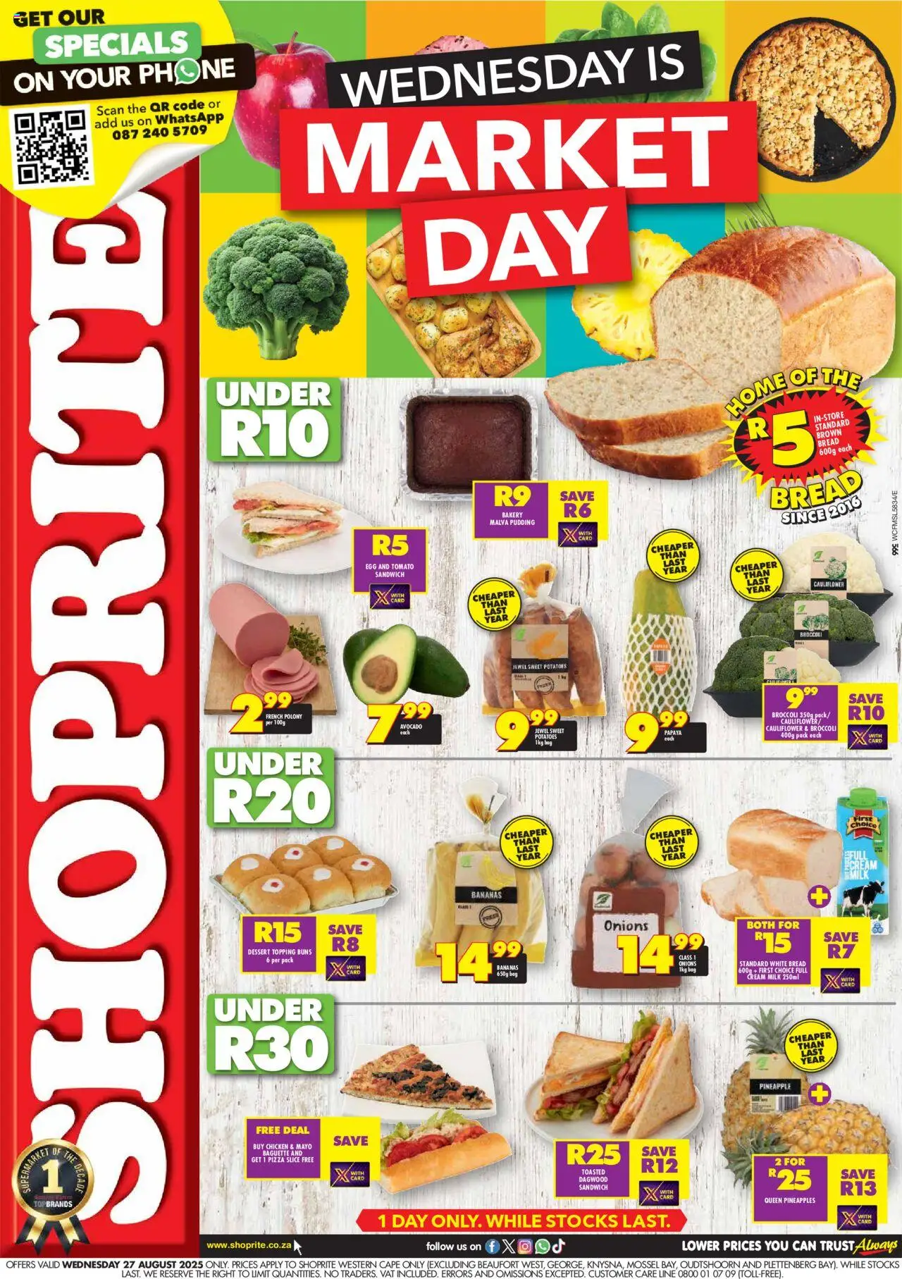 Shoprite Western Cape - Market Day Deals 27/08 - 27/08/2025 >> Catalogue