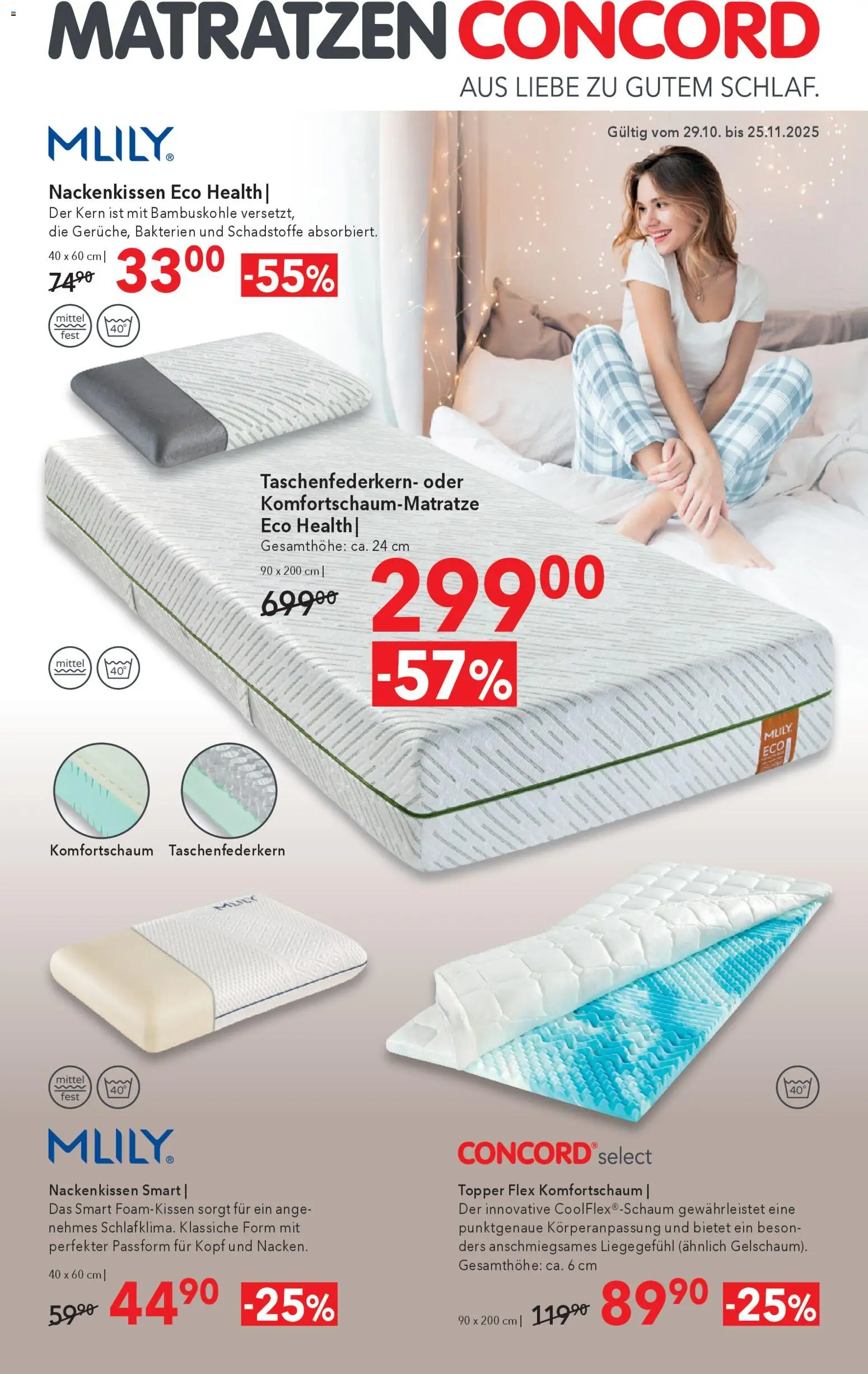 Vorschau von dem Prospekt des Geschäftes Matratzen Concord, gültig ab dem 29.10.2025 - Matratze, Decke