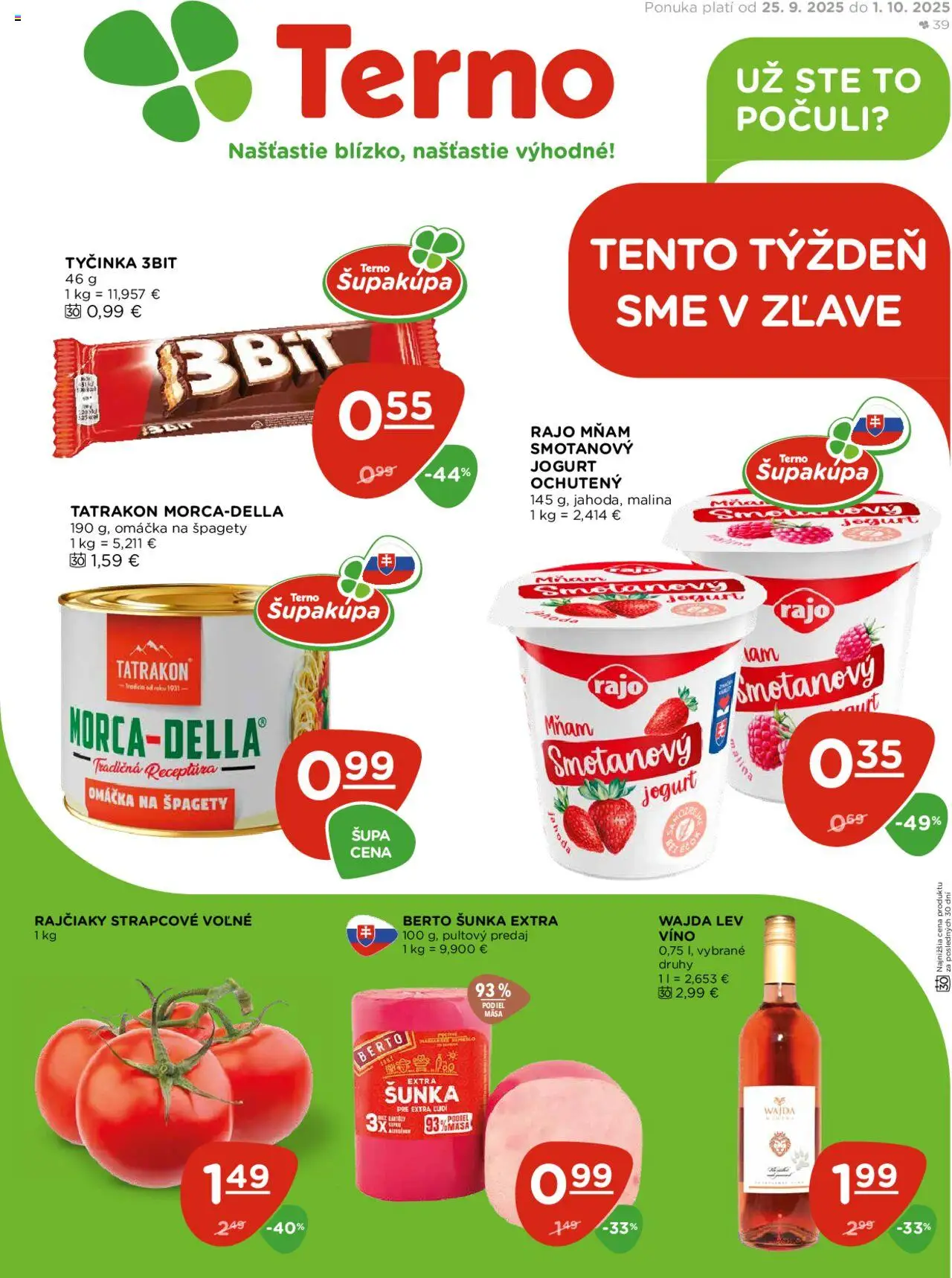 Terno Leták (25.09. - 01.10.2025) - Akčná ponuka