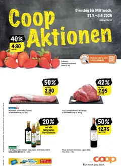Vorschau des Merkblatts Coop aktionen vom Shop Coop gültig von 31.03.2026 bis 08.04.2026