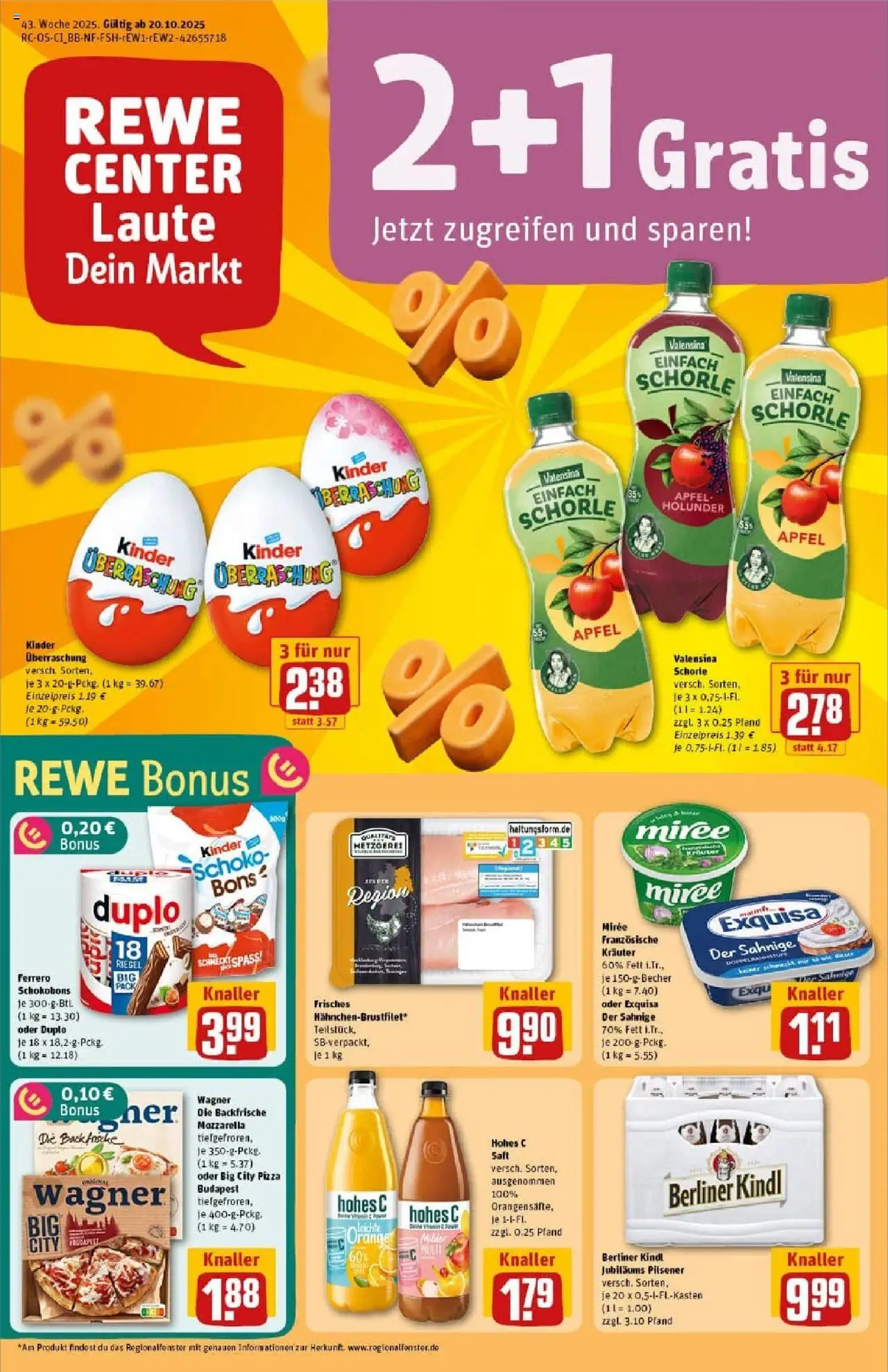 REWE Prospekt ab 19.10.2025 nächste Woche - Prospekt Brandenburg An Der Havel	