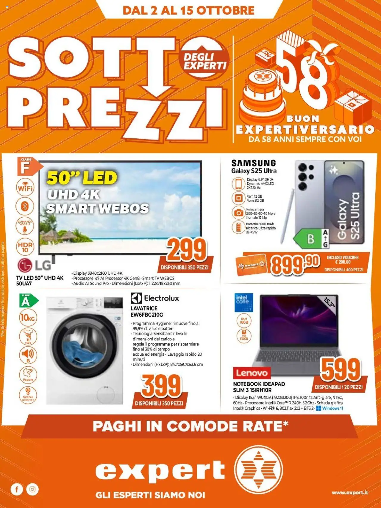 Volantino Expert valido da 02/10/2025 numero di pagina 1