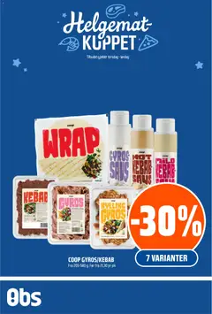 Forhåndsvis Helgemat Kuppet fra butikk Coop Obs gyldig fra 27/11/2025