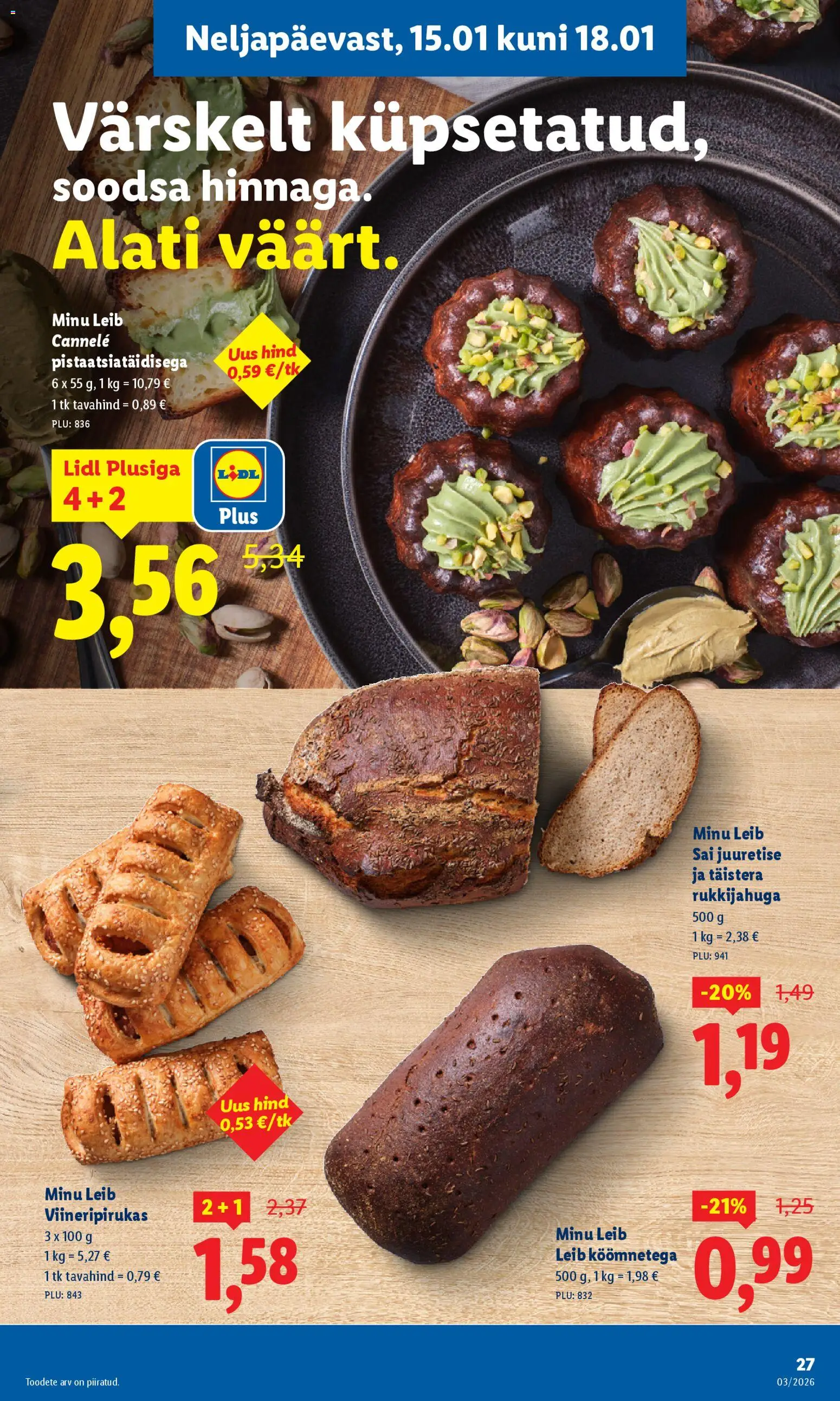Lidl kliendilehe eelvaade alates 2026.01.12