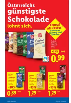 Vorschau der Angebote: Lidl Österreichs günstigste Schokolade gültig ab 27.12.2025