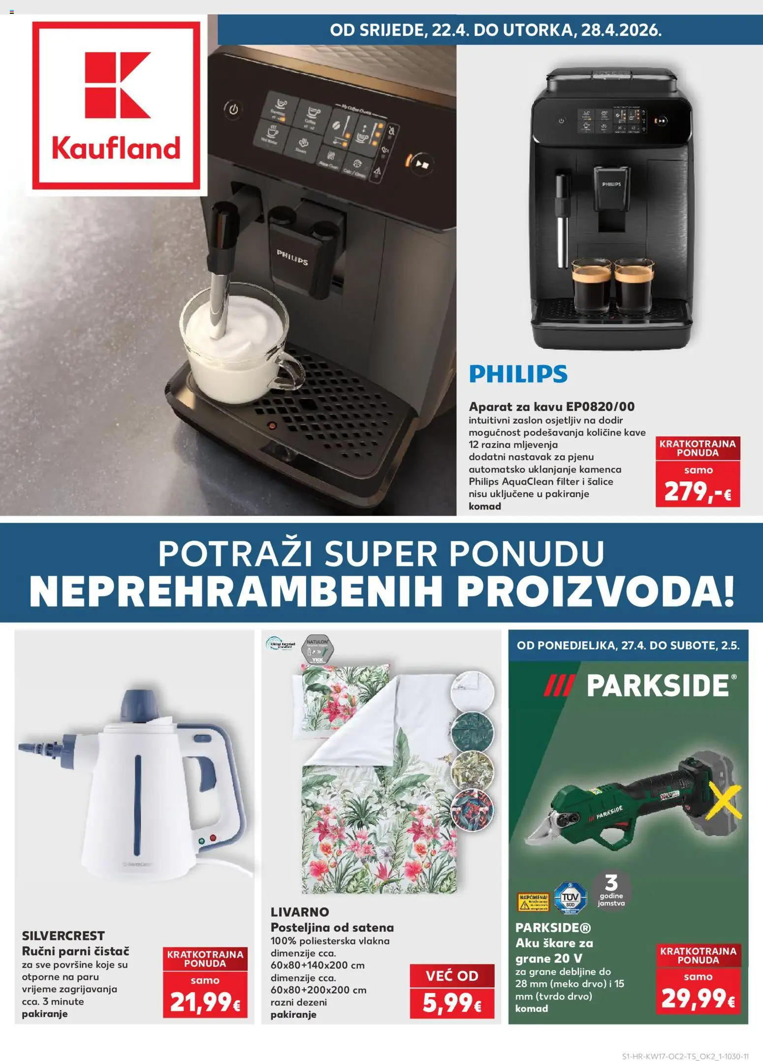 Pregled letka Rijeka Zamet trgovine Kaufland vrijedi od 22.04.2026