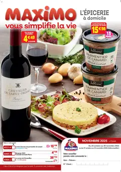 Prévisualisation de Catalogue epicerie du magasin Maximo formulaire valide 24/10/2025
