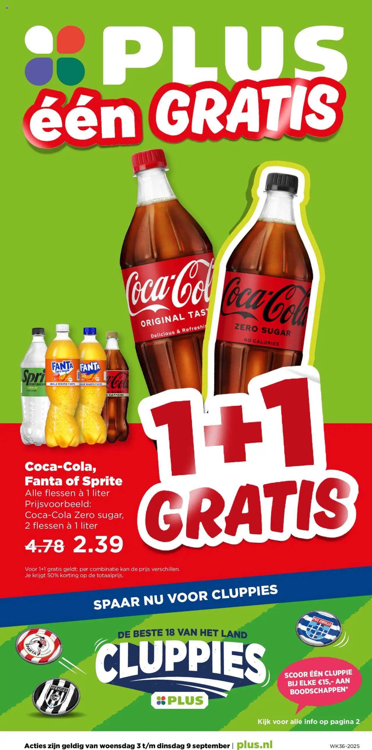 Plus shop Folder week 36 geldig vanaf 03-09-2025 - Paginanummer 1 - Tas, Kan, Fanta, Sprite