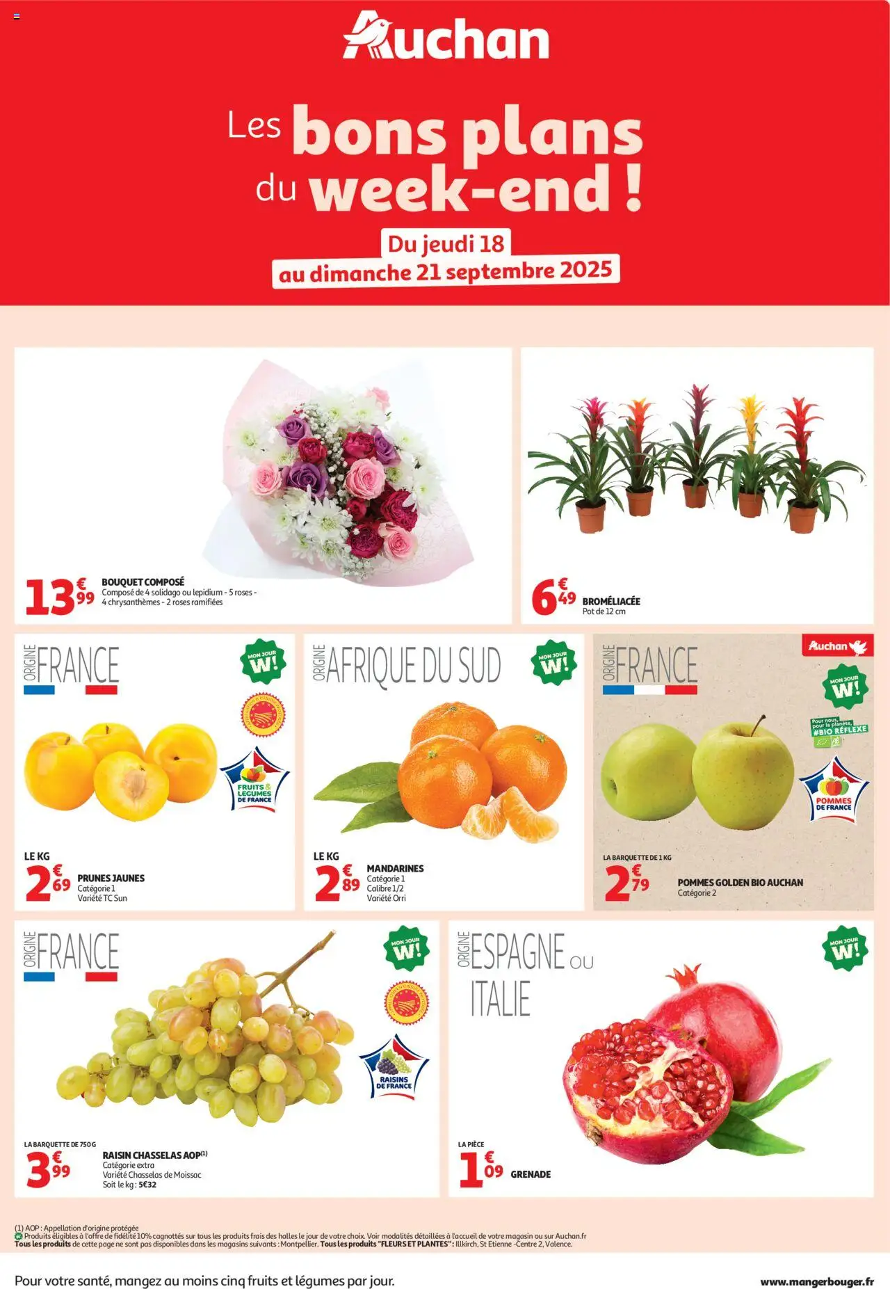 Les bons plans du week-end dans votre hyper ! de la boutique Auchan valable du 18/09/2025 - Page numéro 1